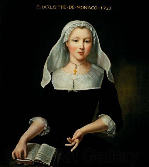 unknow artist Portrait of Charlotte de Monaco Norge oil painting art